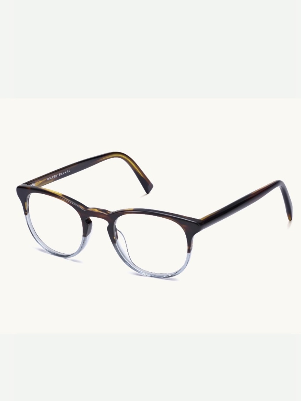 Warby Parker Baker Glasses Brown and Blue Frames Modern Professional